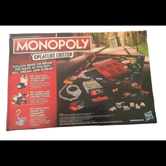 Monopoly Cheaters Addition Game SEALED Hasbro 2-6 Players 8+ Property Trading - Picture 3 of 8